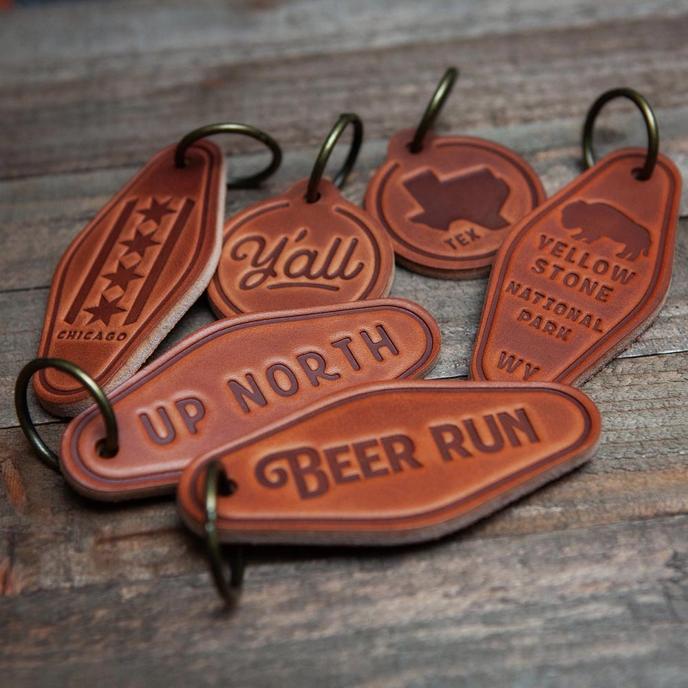 Sugarhouse Leather Motel Style Leather Keychains