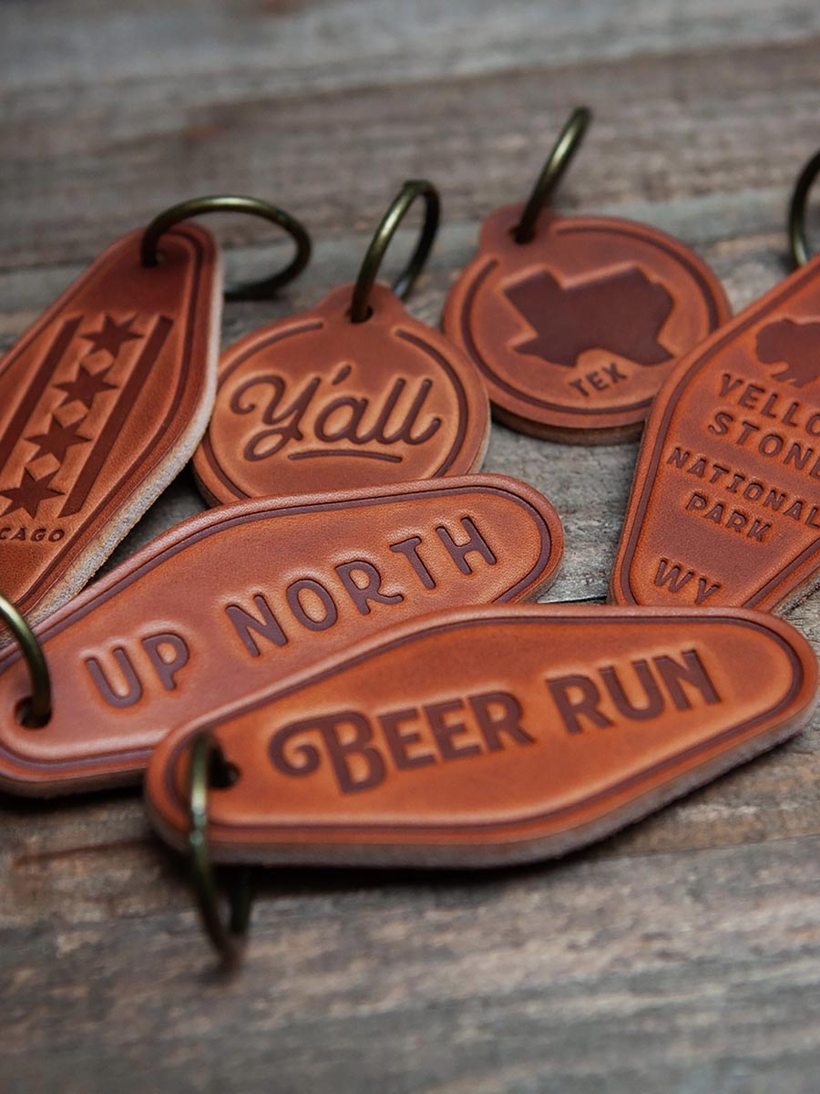 Sugarhouse Leather Motel Style Leather Keychains