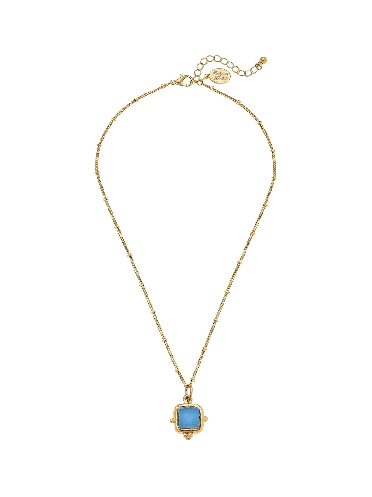 Susan Shaw Charlotte Dainty Necklace - Aqua