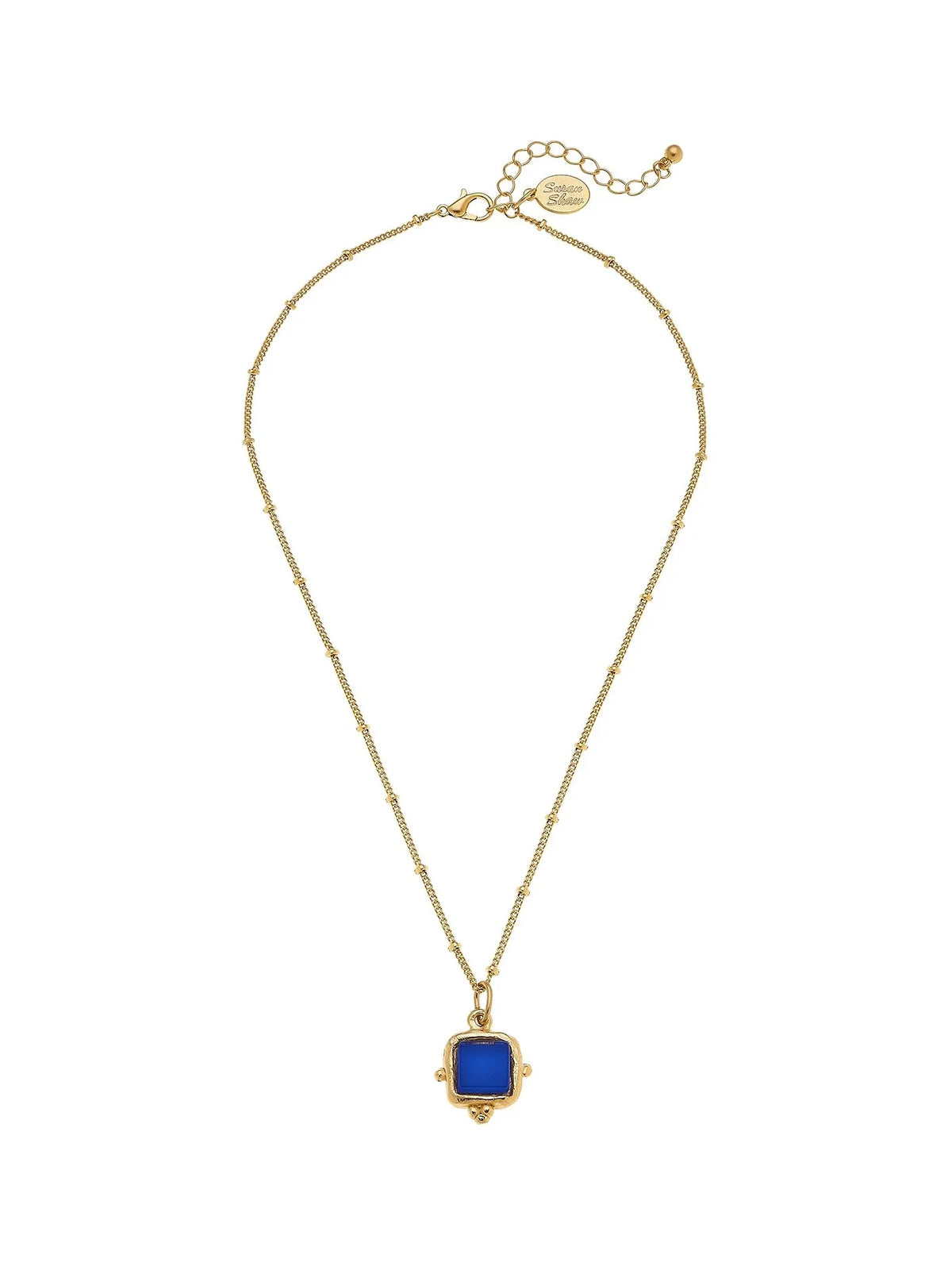 Susan Shaw Charlotte Dainty Necklace - Classic Blue