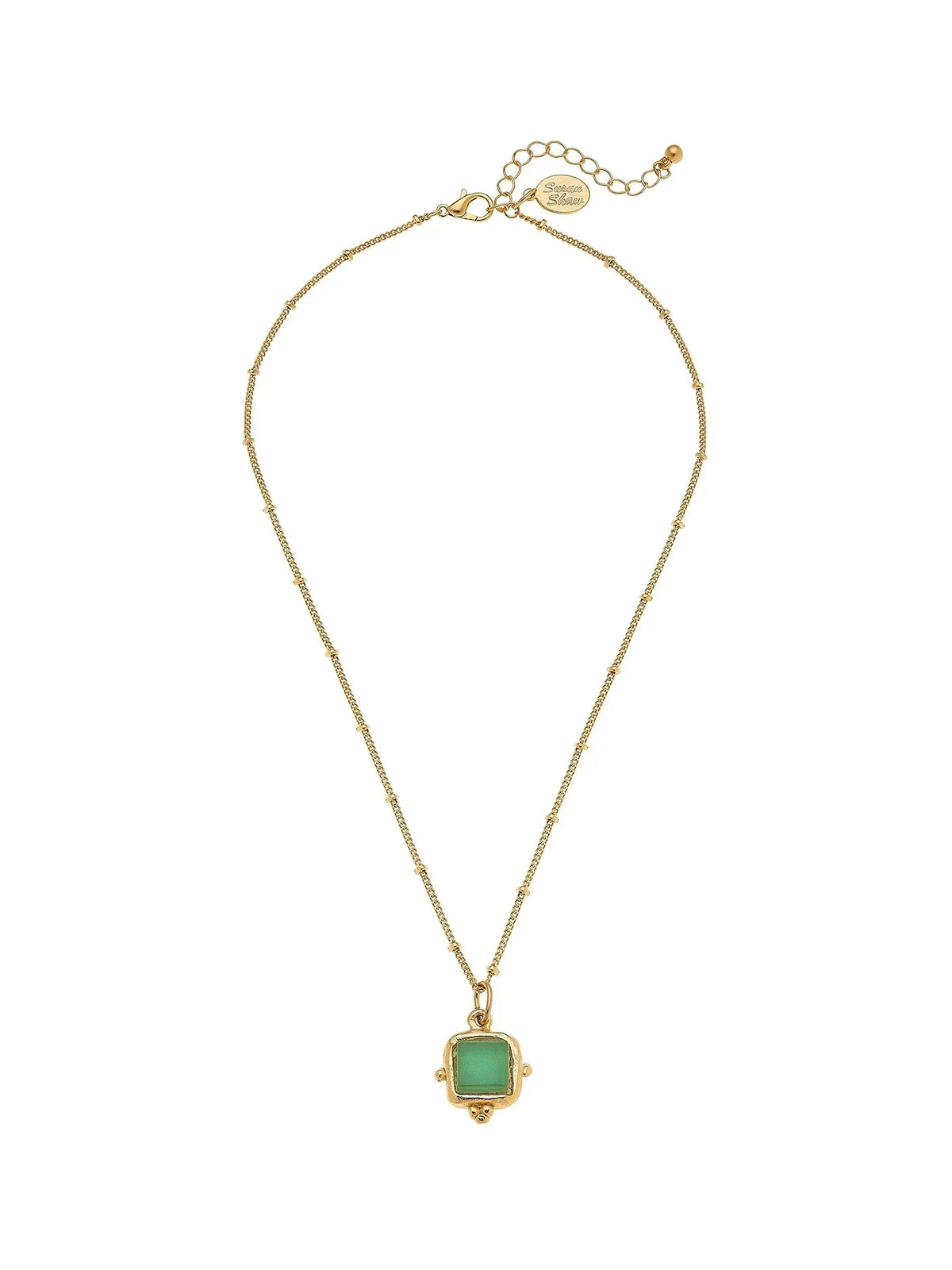 Susan Shaw Charlotte Dainty Necklace - Lime