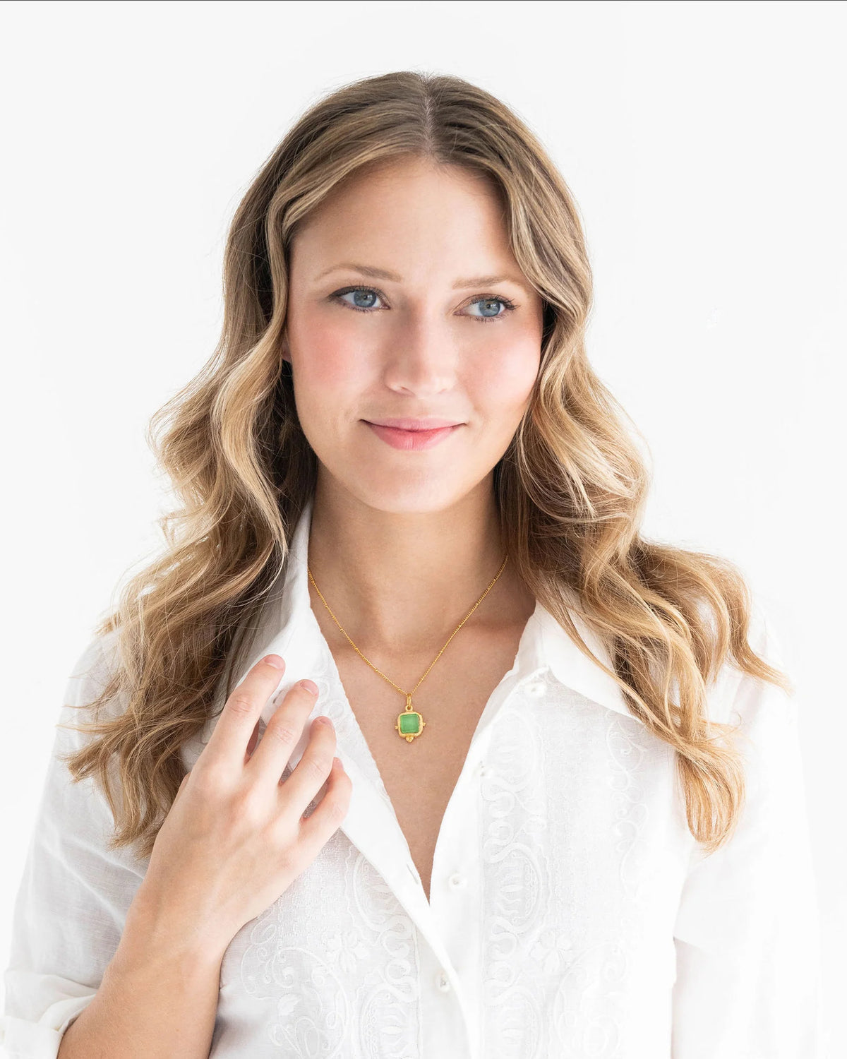 Susan Shaw Charlotte Dainty Necklace - Lime