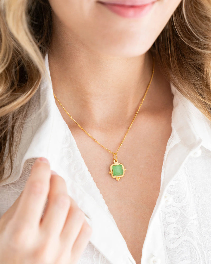 Susan Shaw Charlotte Dainty Necklace - Lime