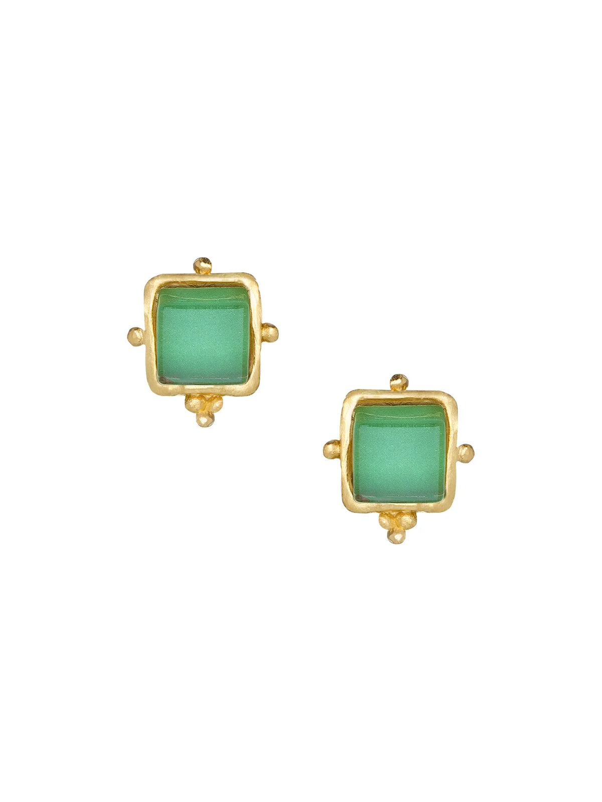 Susan Shaw Charlotte Studs - Lime