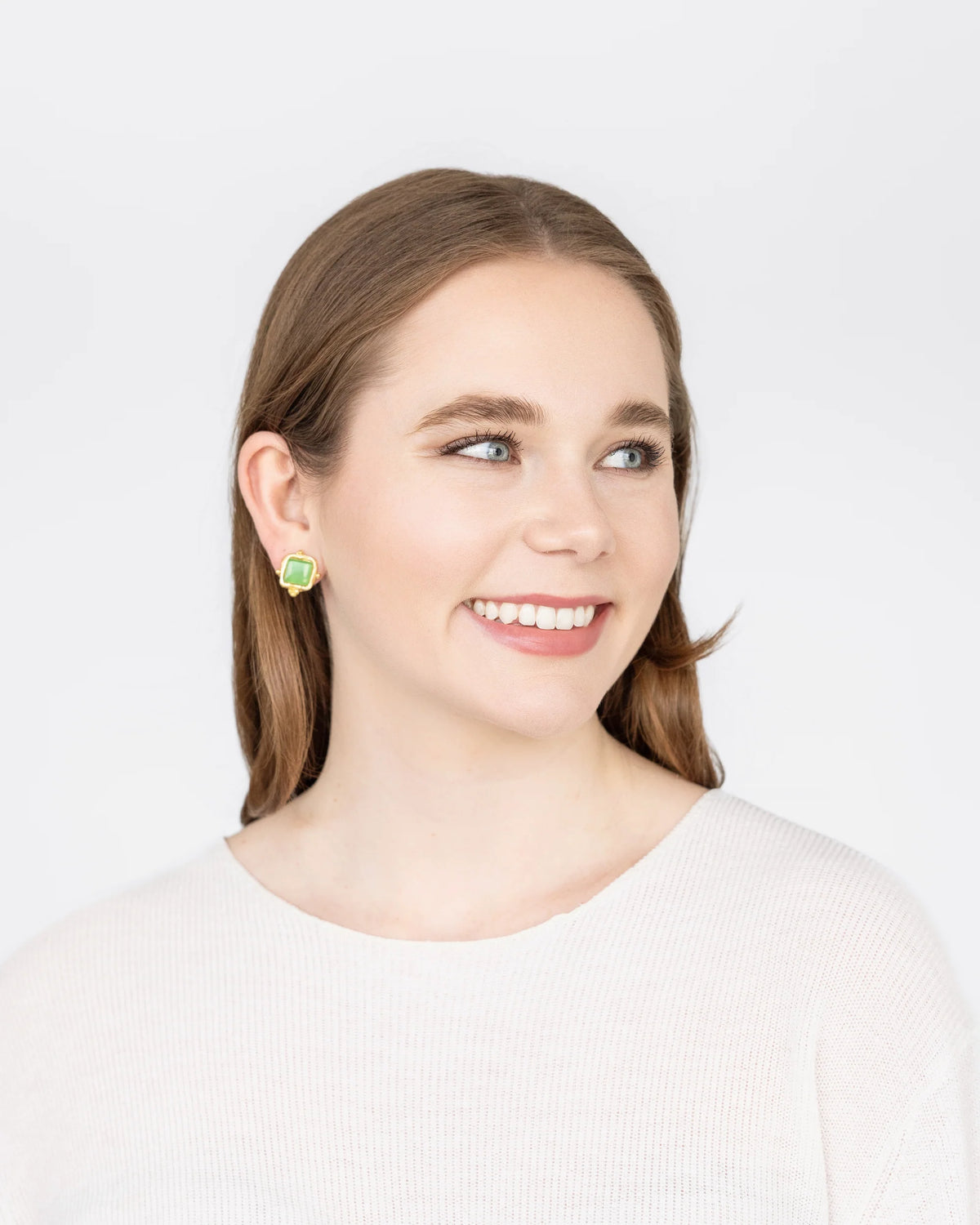 Susan Shaw Charlotte Studs - Lime