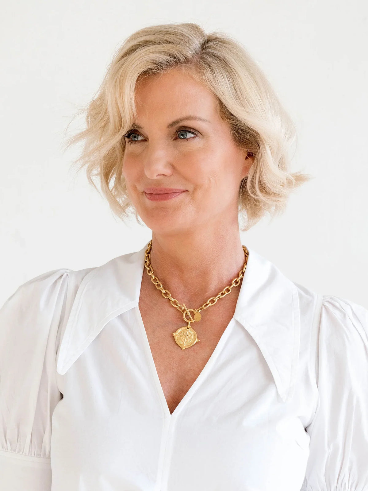 Susan Shaw 16" Compass Toggle Necklace