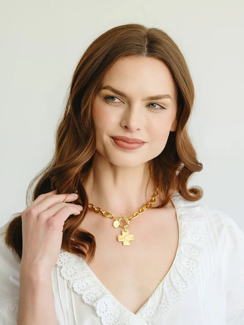 Susan Shaw 16" Cross Toggle Necklace