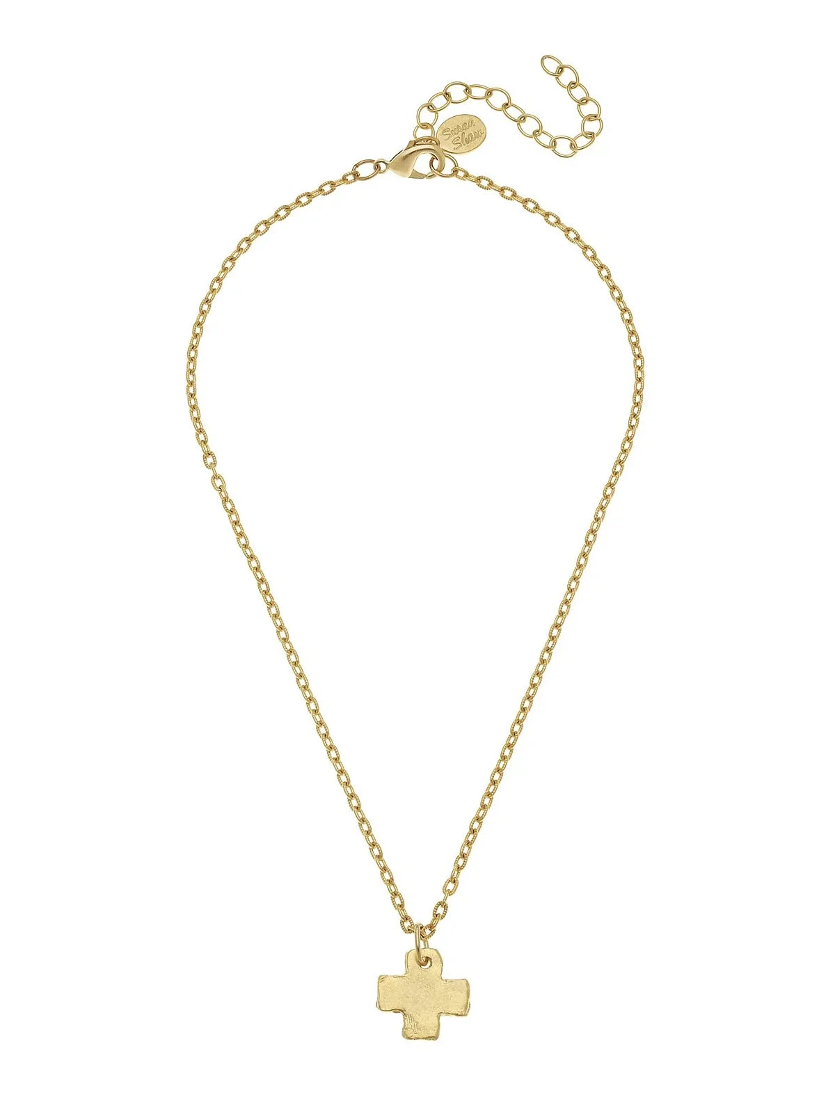 Susan Shaw 16" Dainty Cross Necklace