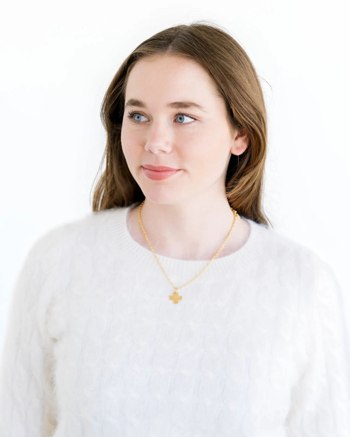 Susan Shaw 16" Dainty Cross Necklace