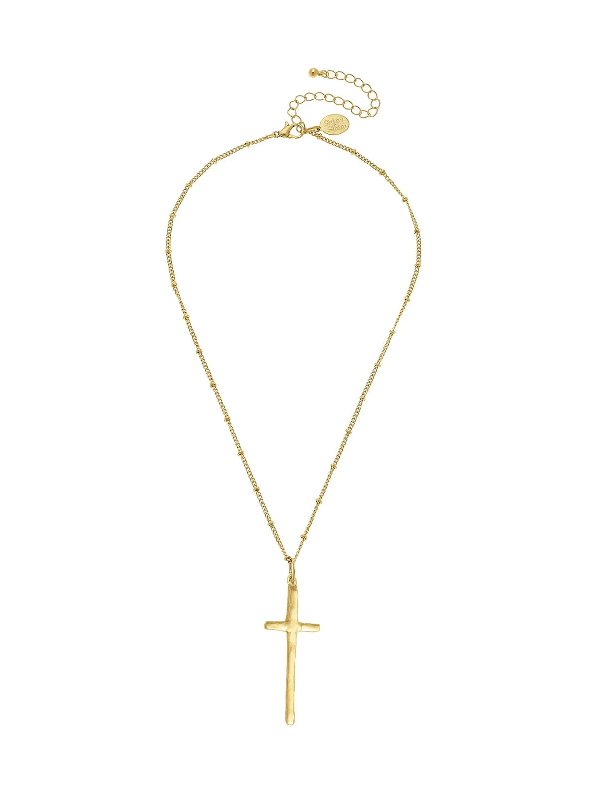 Susan Shaw 16" Dainty Tall Cross Necklace