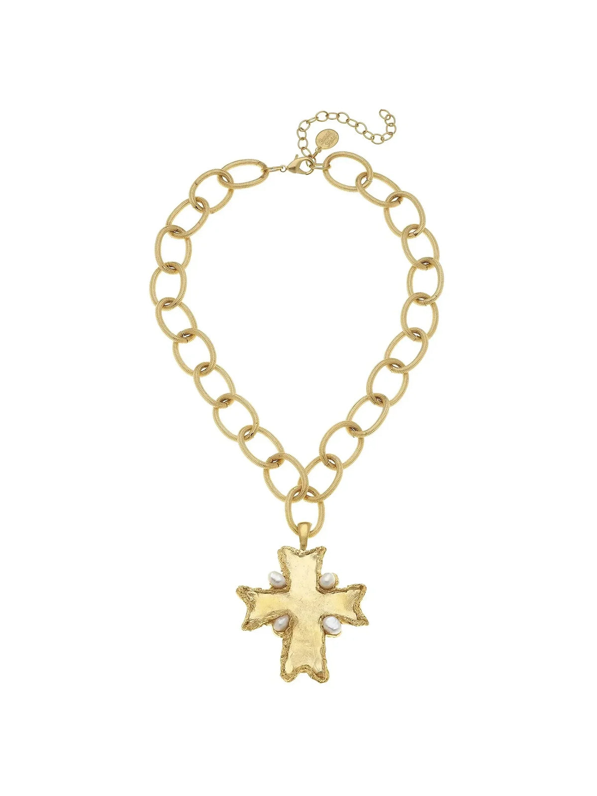 Susan Shaw 16" Esther Cross Necklace