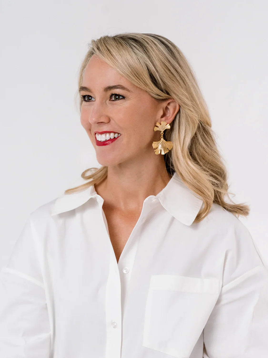 Susan Shaw Ginkgo Leaf Earrings