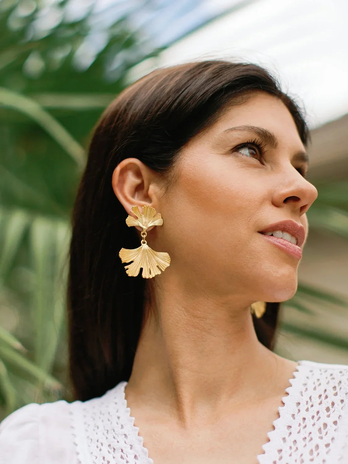 Susan Shaw Ginkgo Leaf Earrings