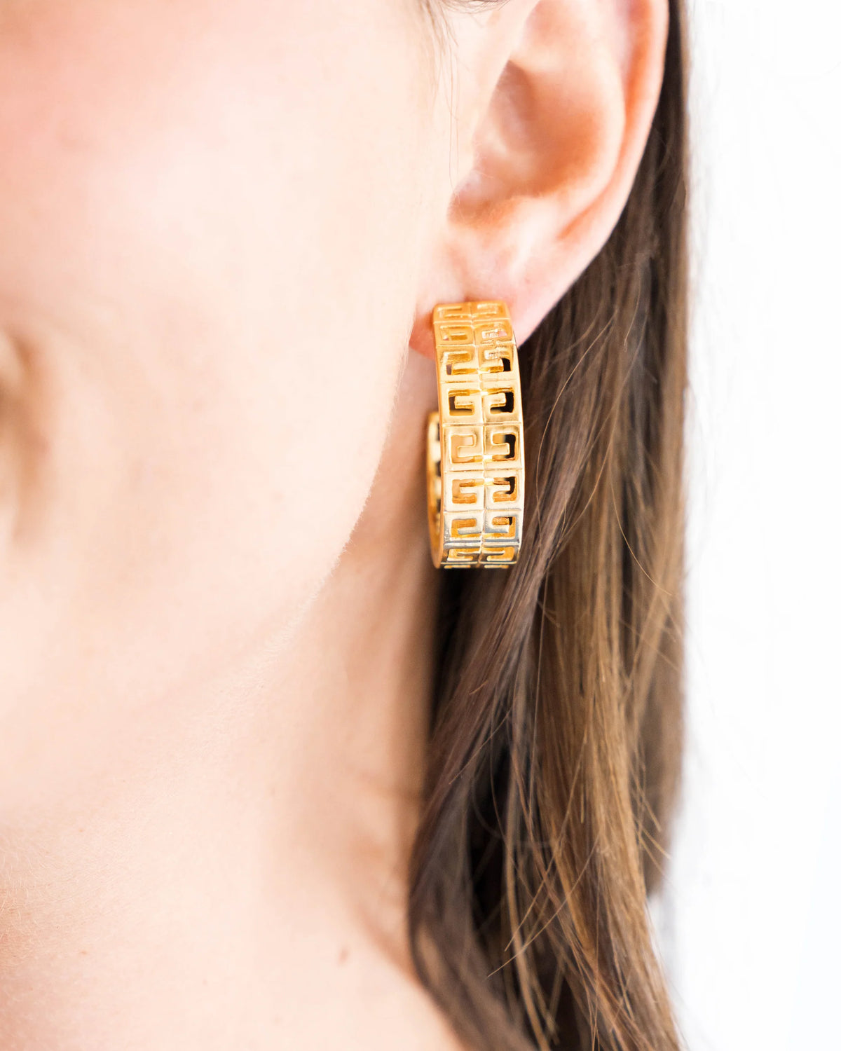 Susan Shaw Greek Key Hoops