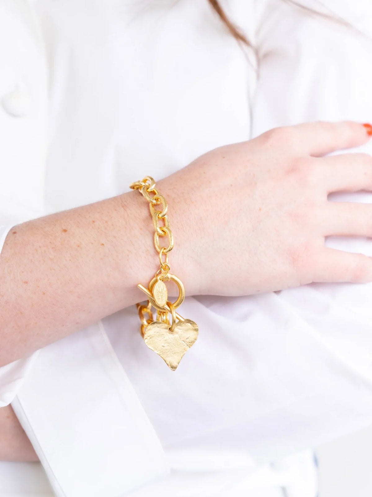 Susan Shaw Heart Toggle Bracelet
