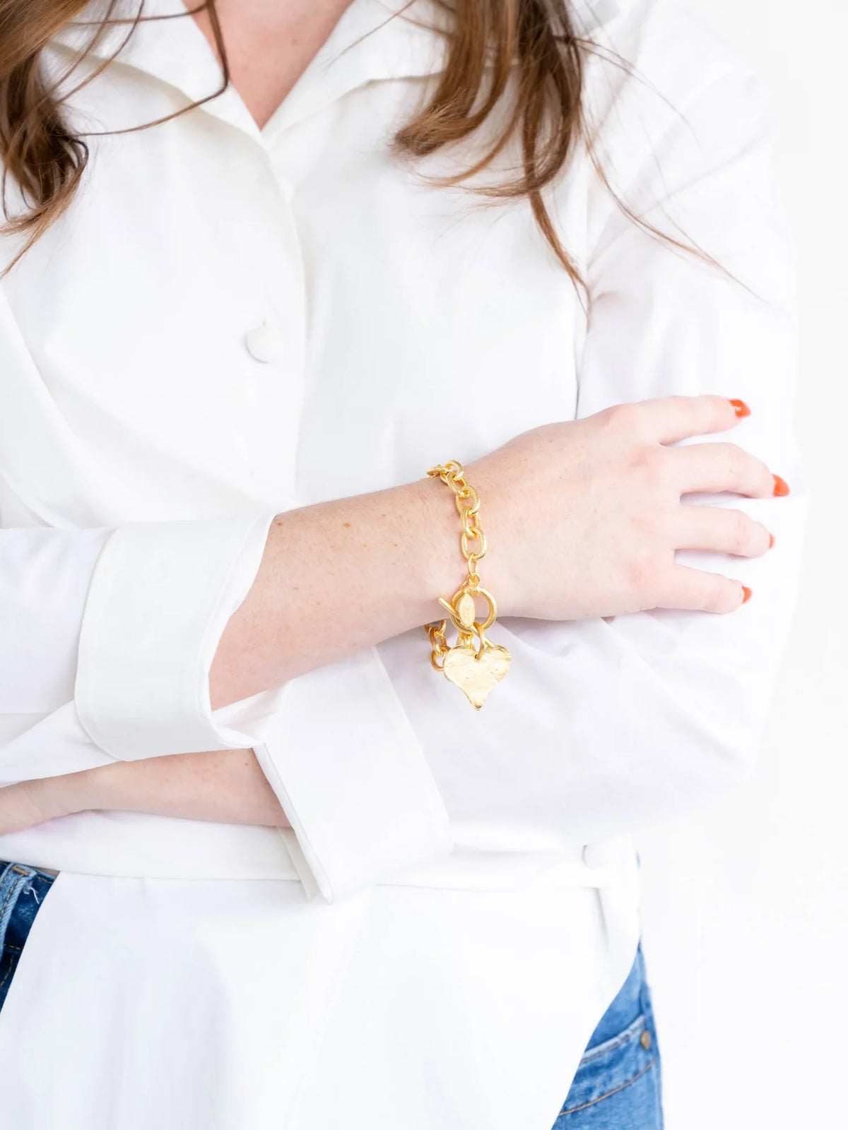 Susan Shaw Heart Toggle Bracelet