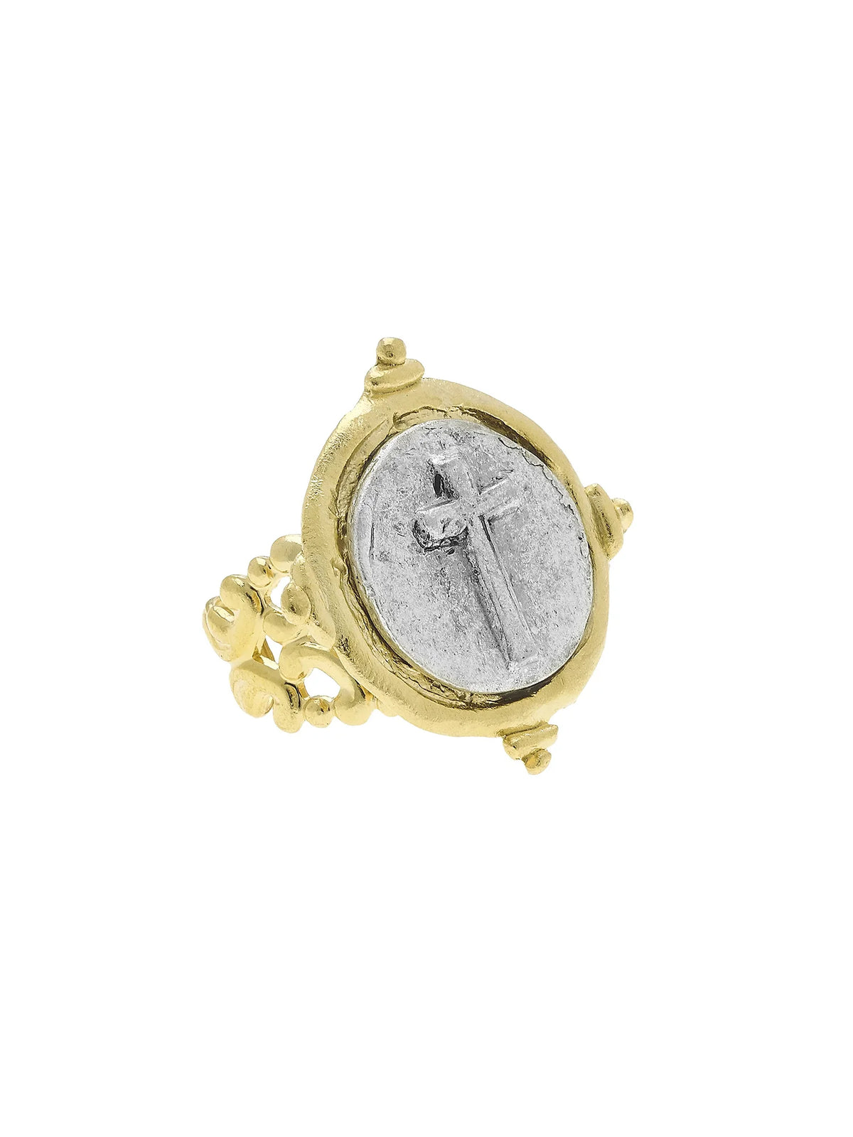 Susan Shaw Mixed Metal Cross Ring