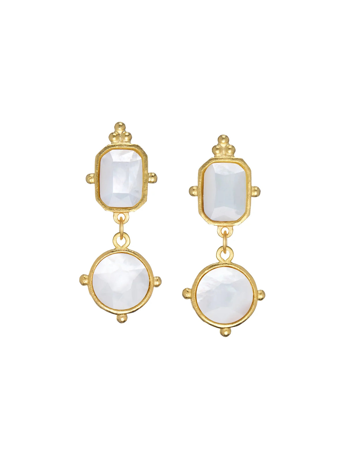 Susan Shaw Reverie Drop Earrings in Mother of Pearl