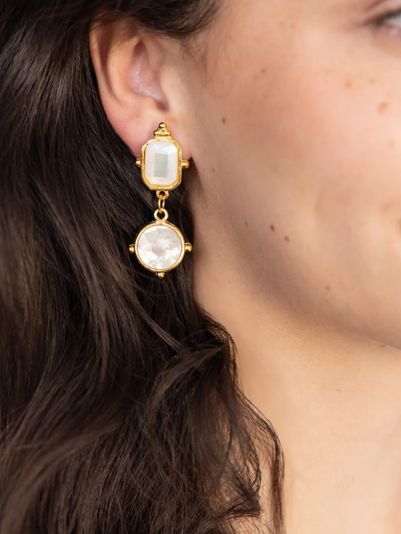 Susan Shaw Reverie Drop Earrings in Mother of Pearl