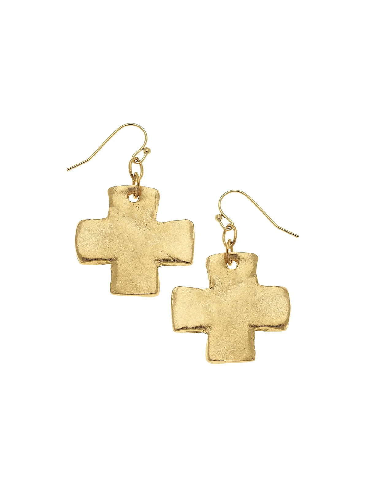 Susan Shaw Square Cross Dangle Earrings