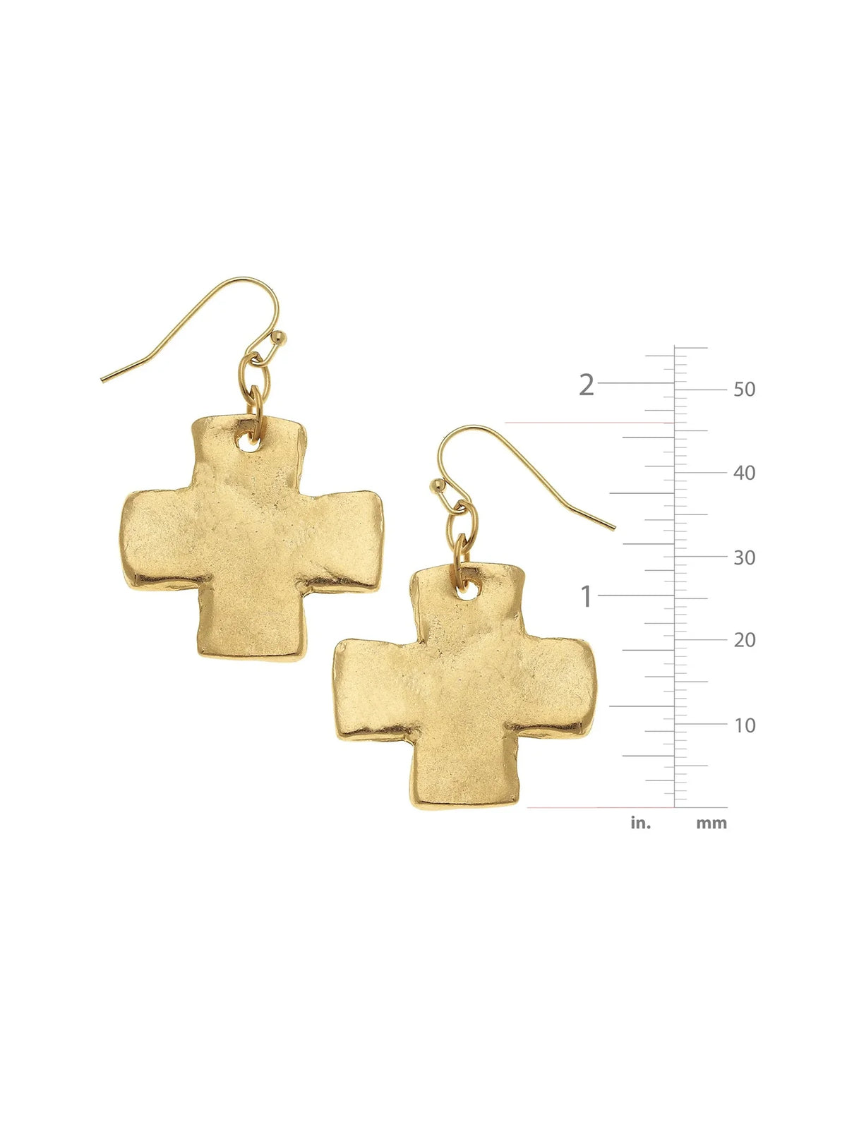 Susan Shaw Square Cross Dangle Earrings
