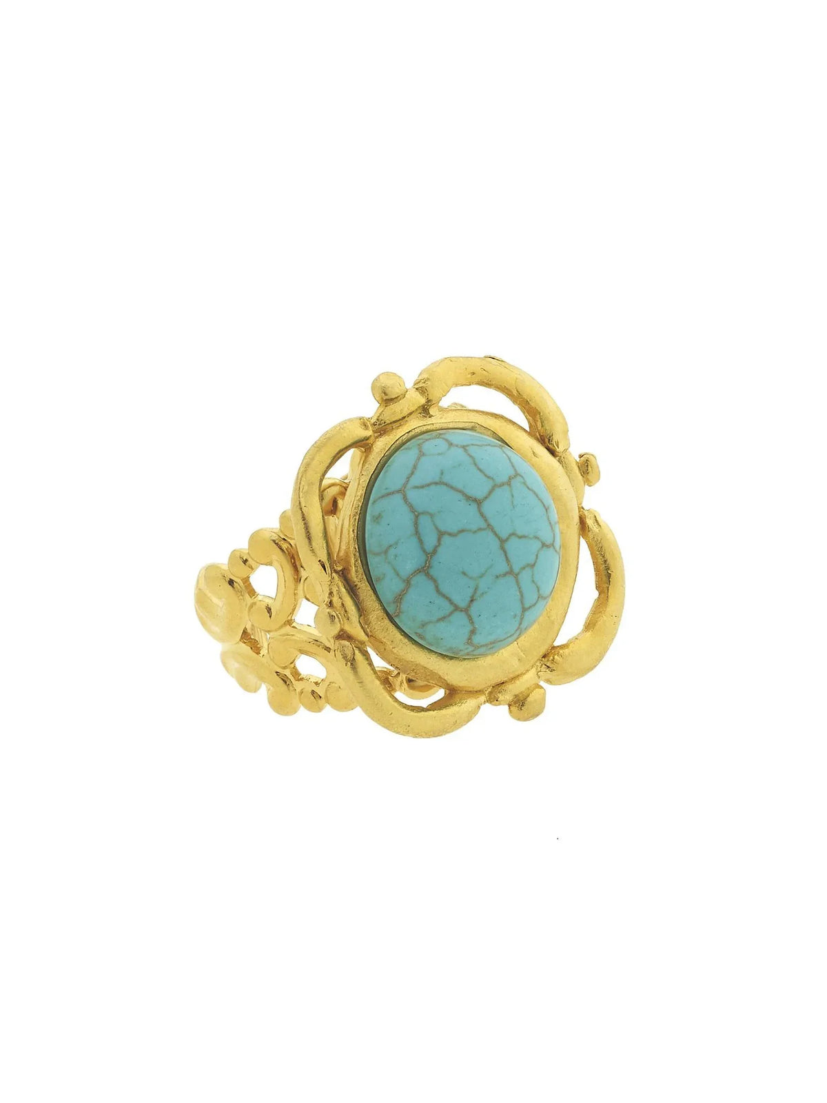 Susan Shaw Turquoise Scroll Ring
