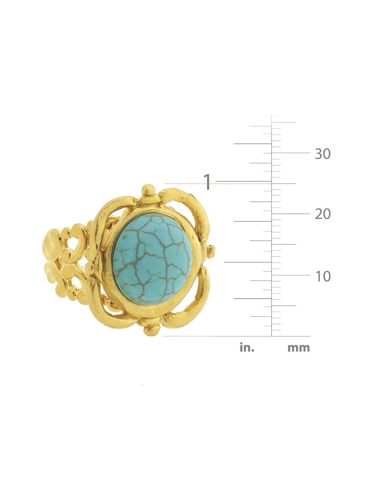 Susan Shaw Turquoise Scroll Ring
