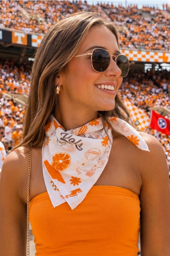 Sweet As Tennessee Bandana tennessee orange white gray 
