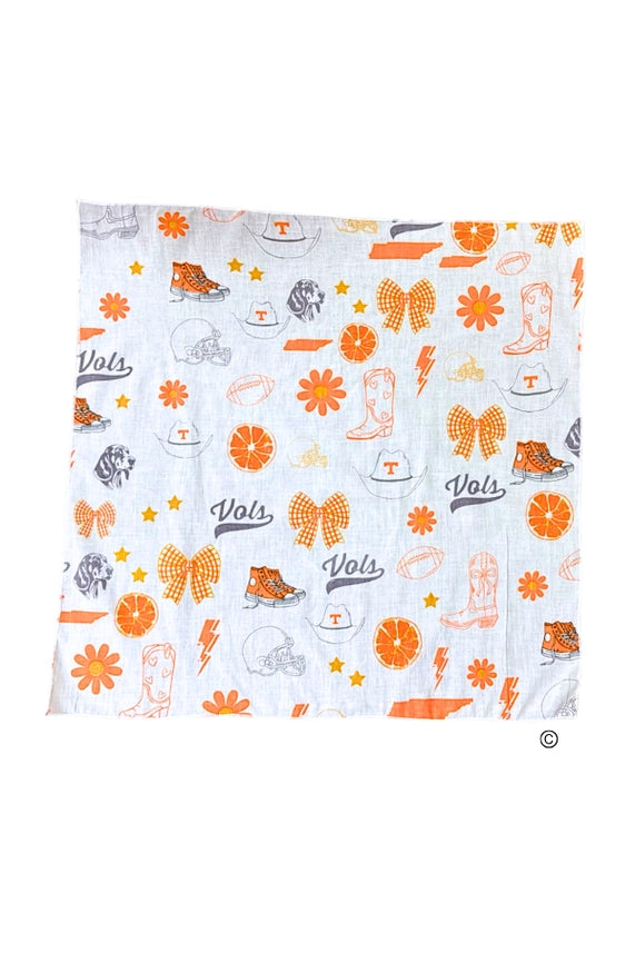 Sweet As Tennessee Bandana tennessee orange white gray 