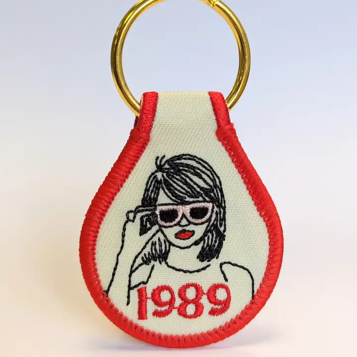 taylor swift 1989 embroidered keychain