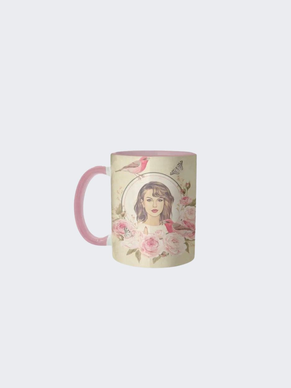 taylor swift vintage floral coffee mug