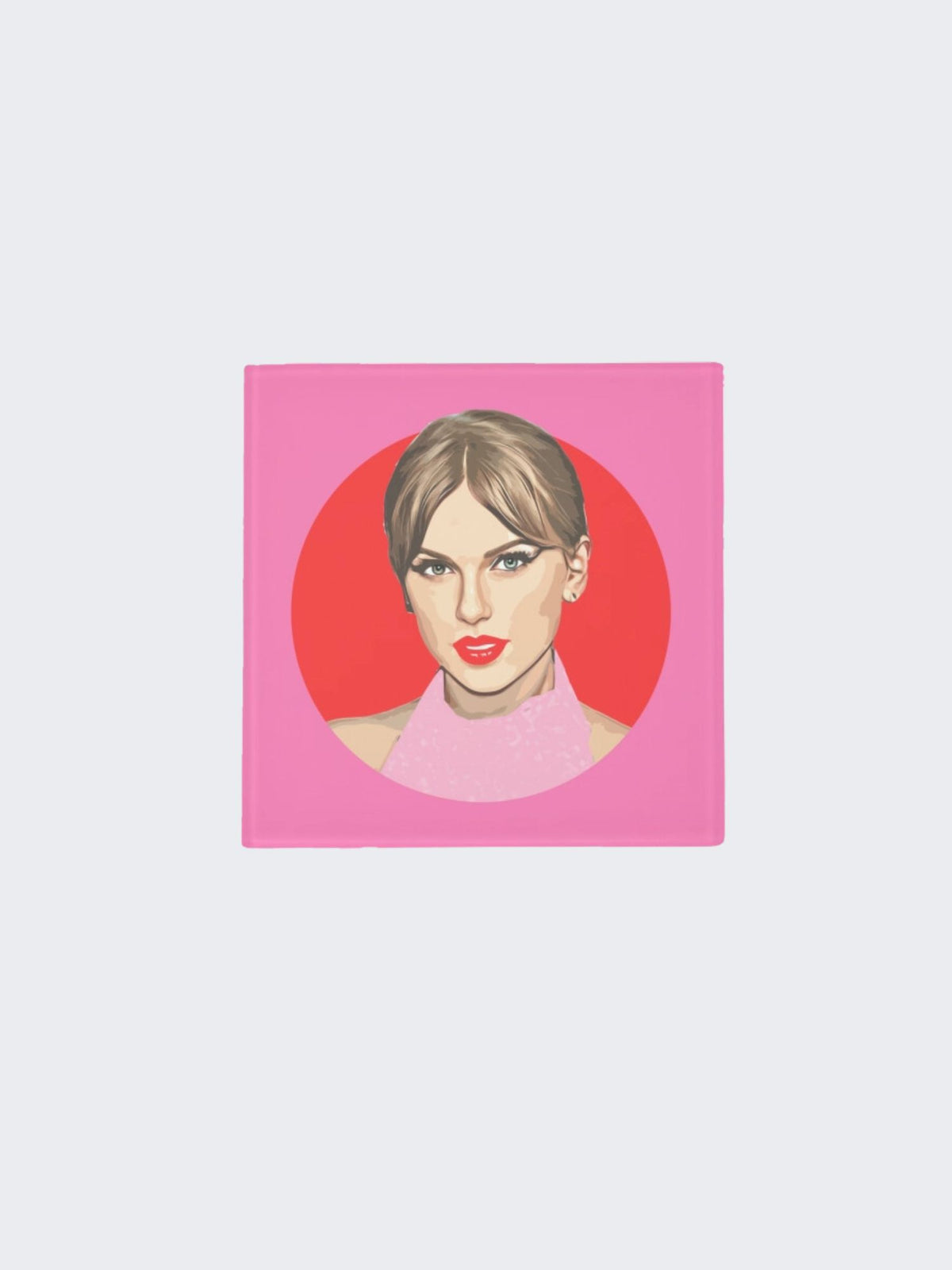 taylor swift red lips coaster