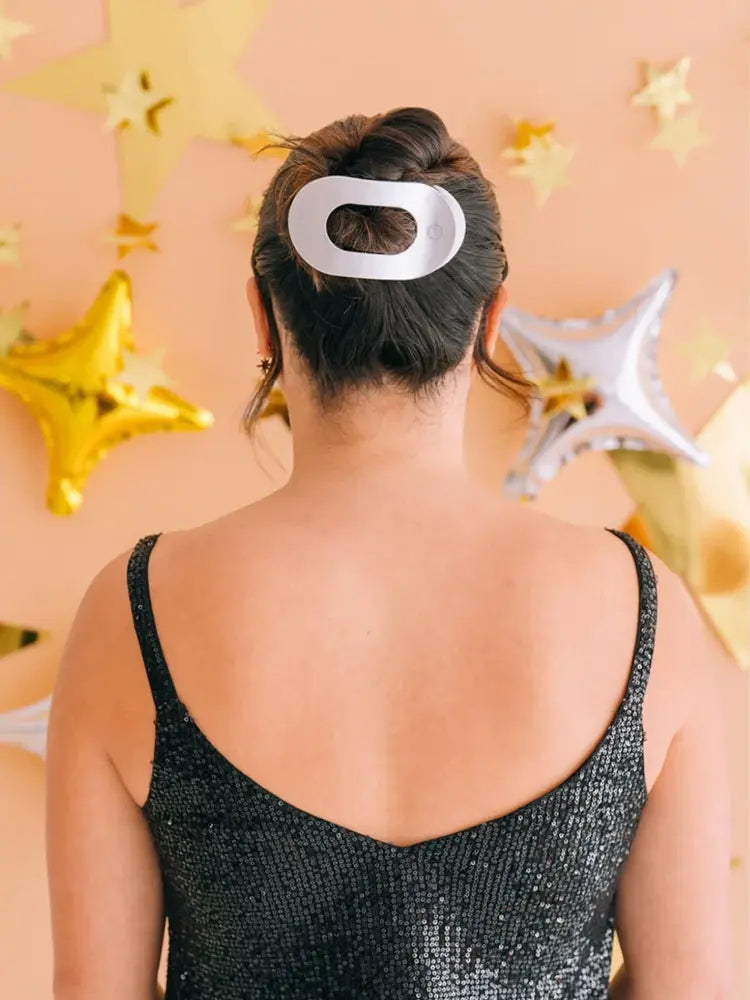 TELETIES Large Flat Round Hair Clip Disco Daydream