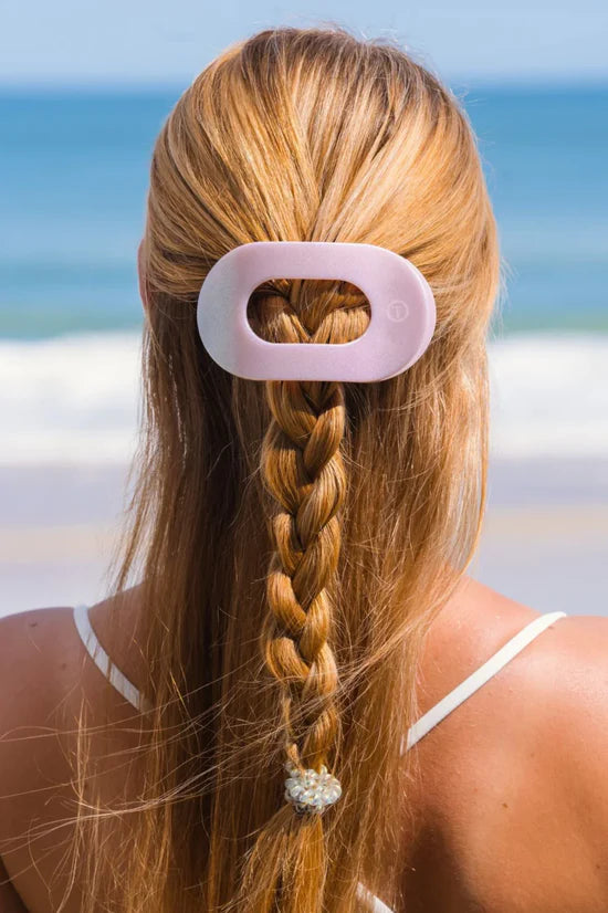 TELETIES Large Flat Round Hair Clip Disco Harbor Cruise