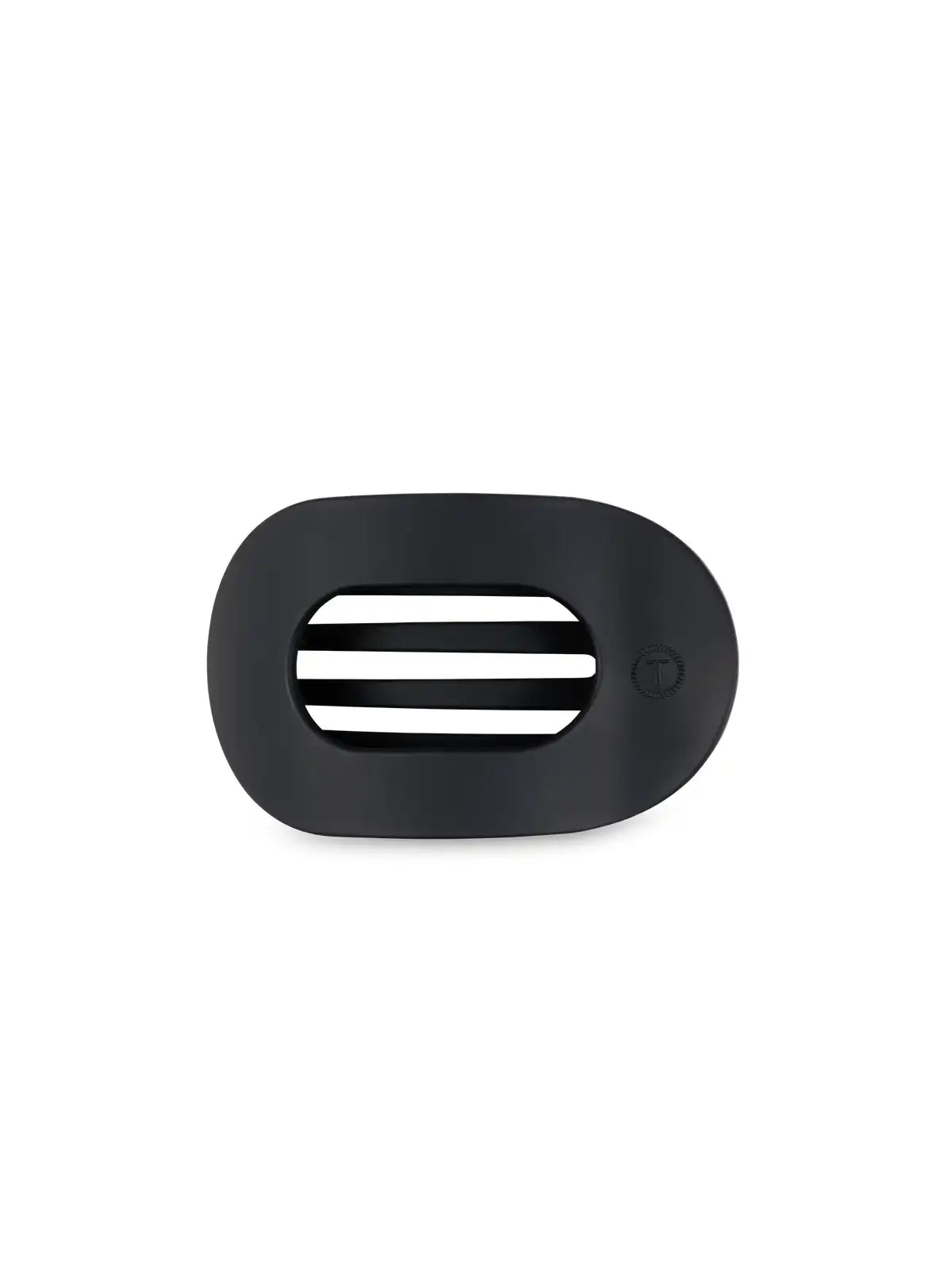 TELETIES Large Flat Round Hair Clip Midnight Matte