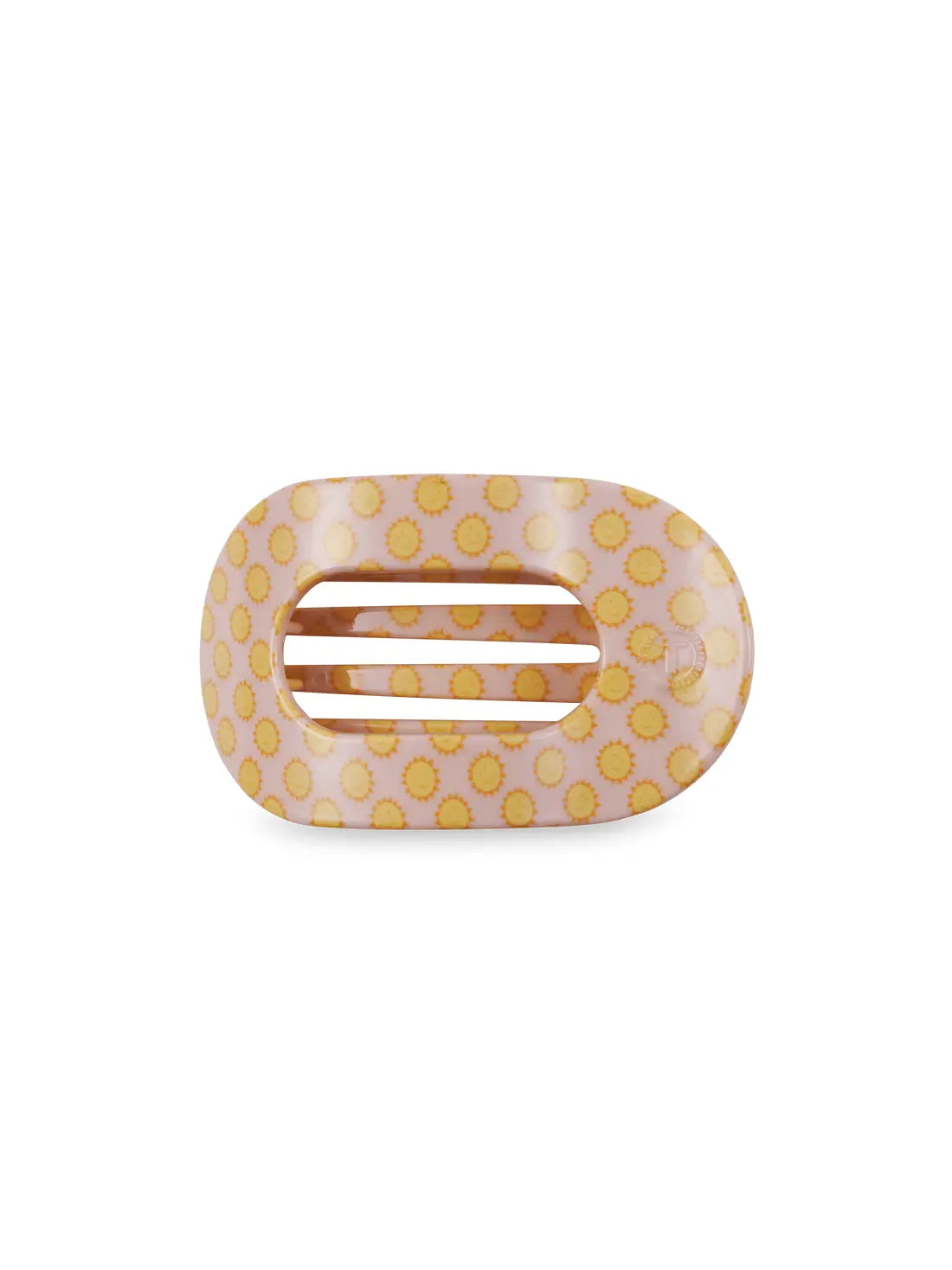 TELETIES Large Flat Round Hair Clip Disco Sunny Days Ahead