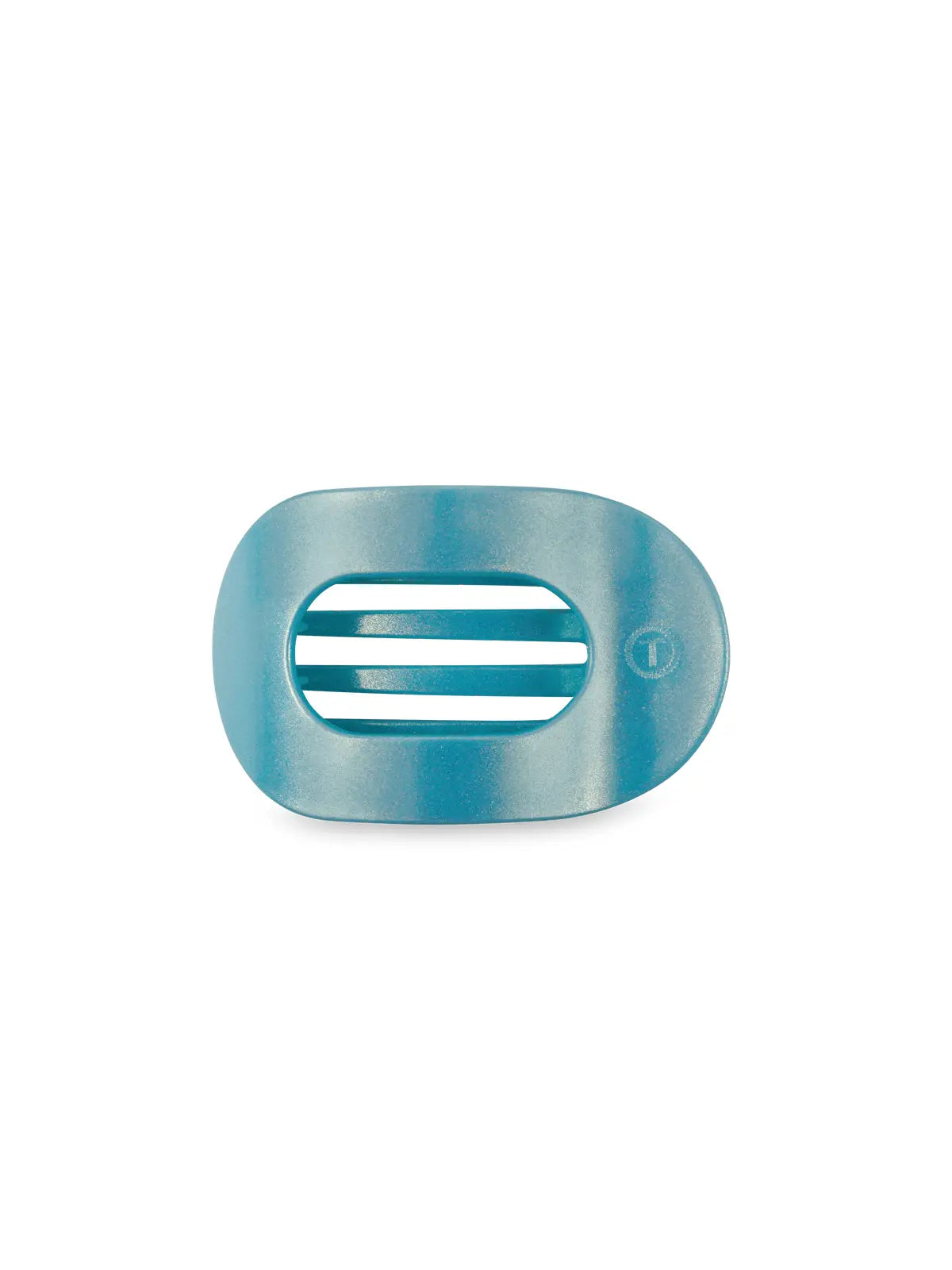TELETIES Blue Seas Medium Flat Round Hair Clip