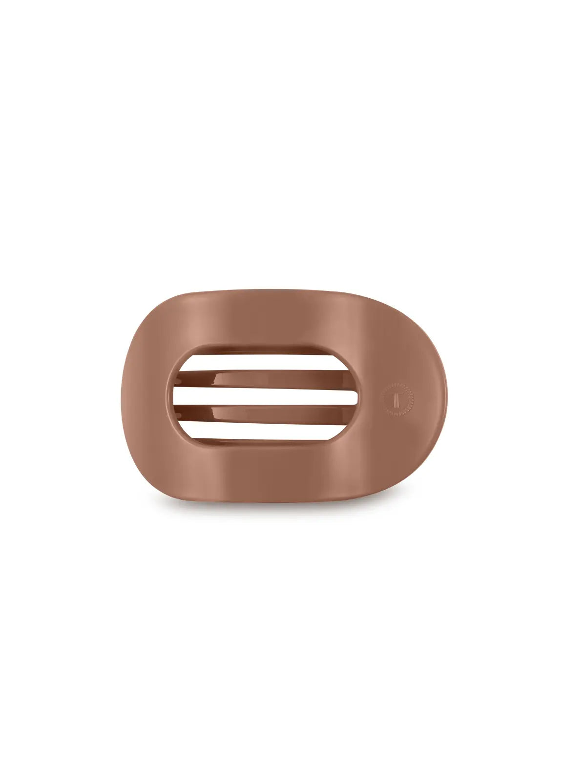 TELETIES Mocha Mousse Medium Flat Round Hair Clip