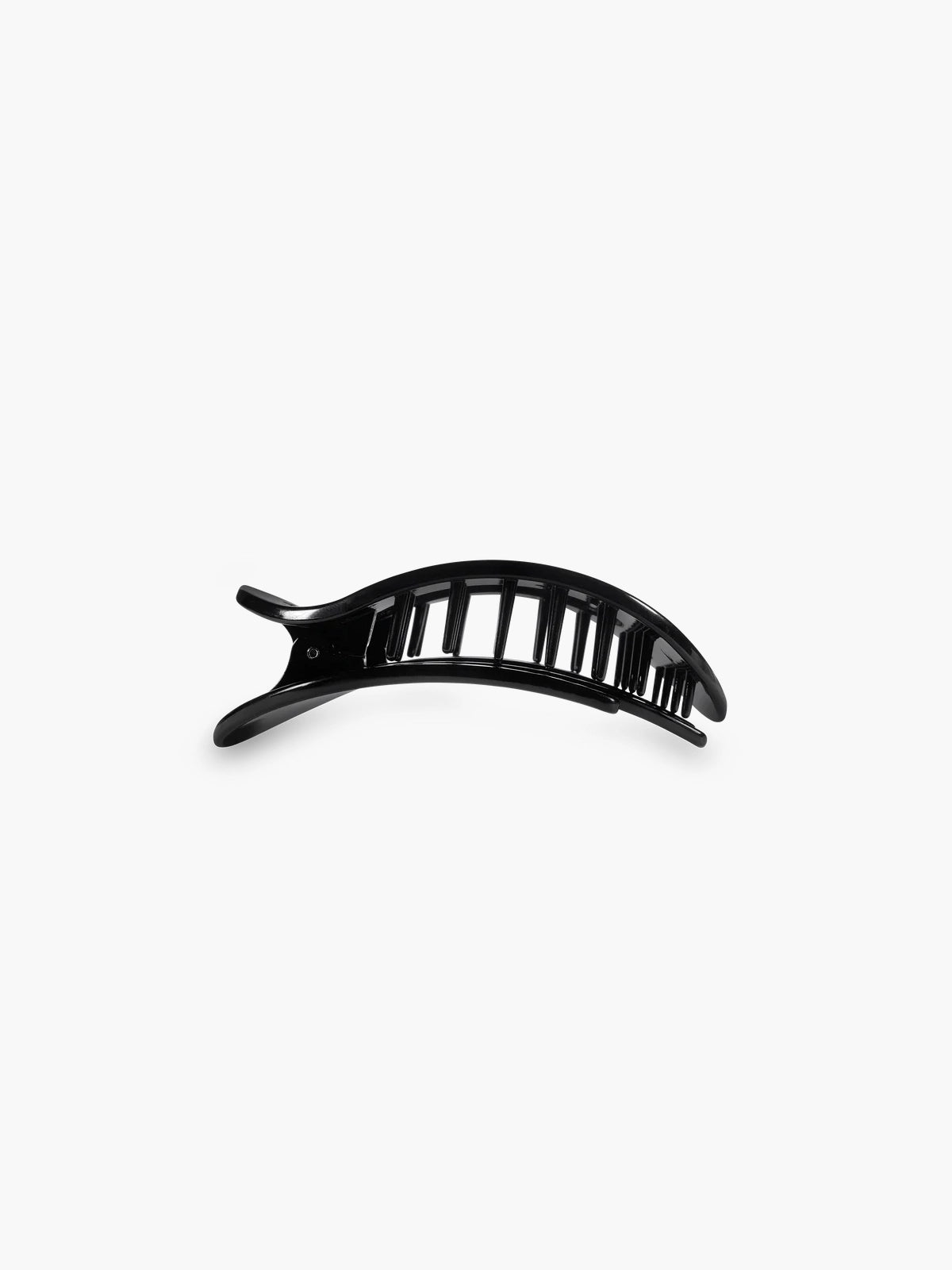 teleties small flat round hair clip in jet black