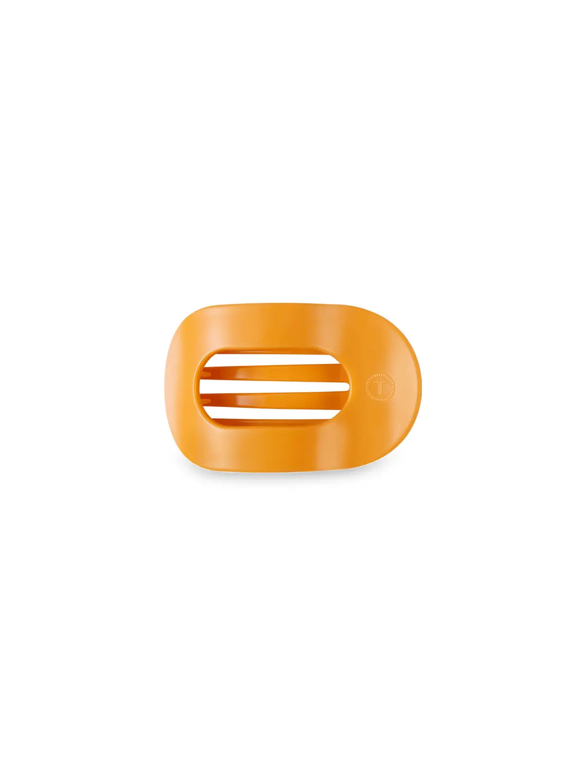 teleties small flat round hair clip in mango for it