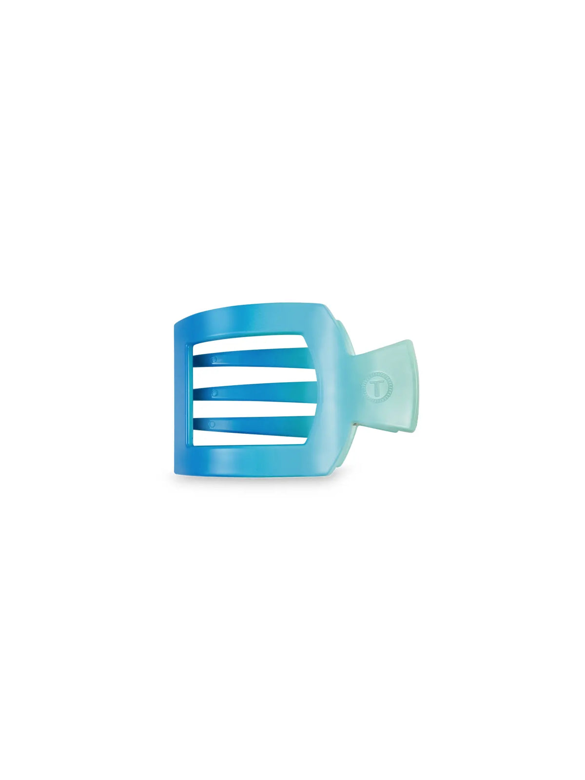 TELETIES small flat square hair clip in poolside