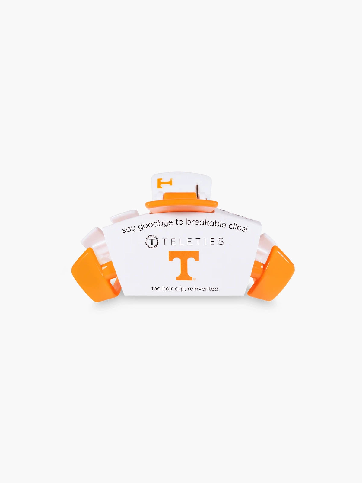 teleties university of tennessee gameday orange and white large hair clip