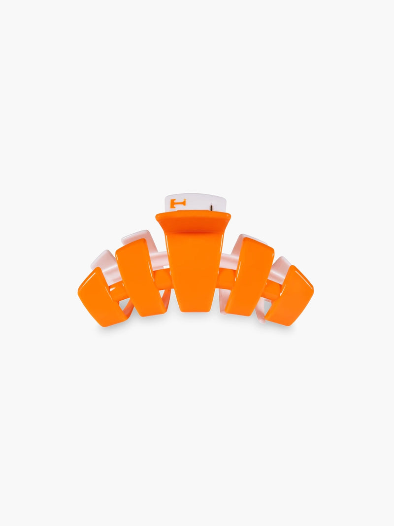 teleties university of tennessee gameday orange and white large hair clip