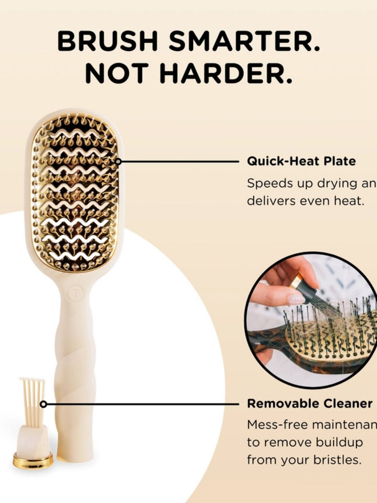 teleties Vented Hair Brush tan 