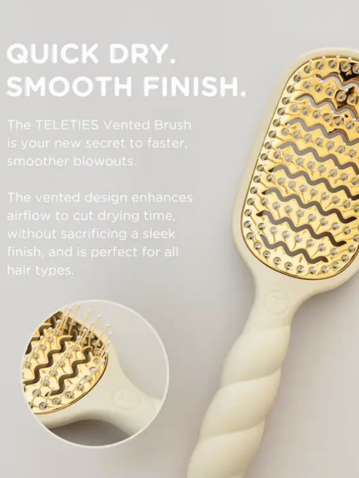 teleties Vented Hair Brush tan 