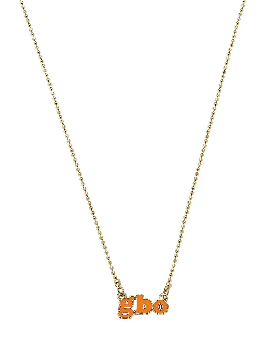 Tennessee Vols Gold & Orange Slogan Necklace GBO