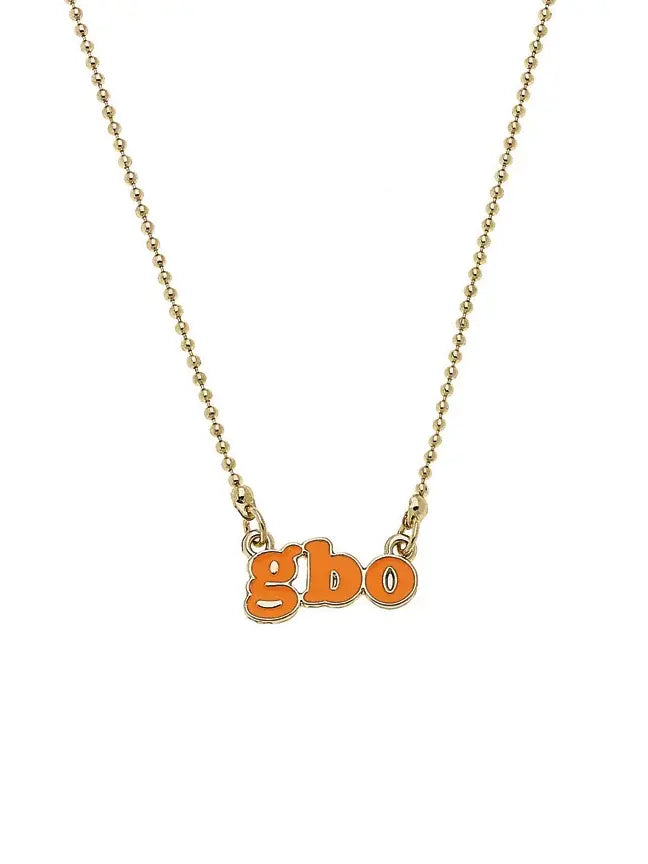 Tennessee Vols Gold & Orange Slogan Necklace GBO