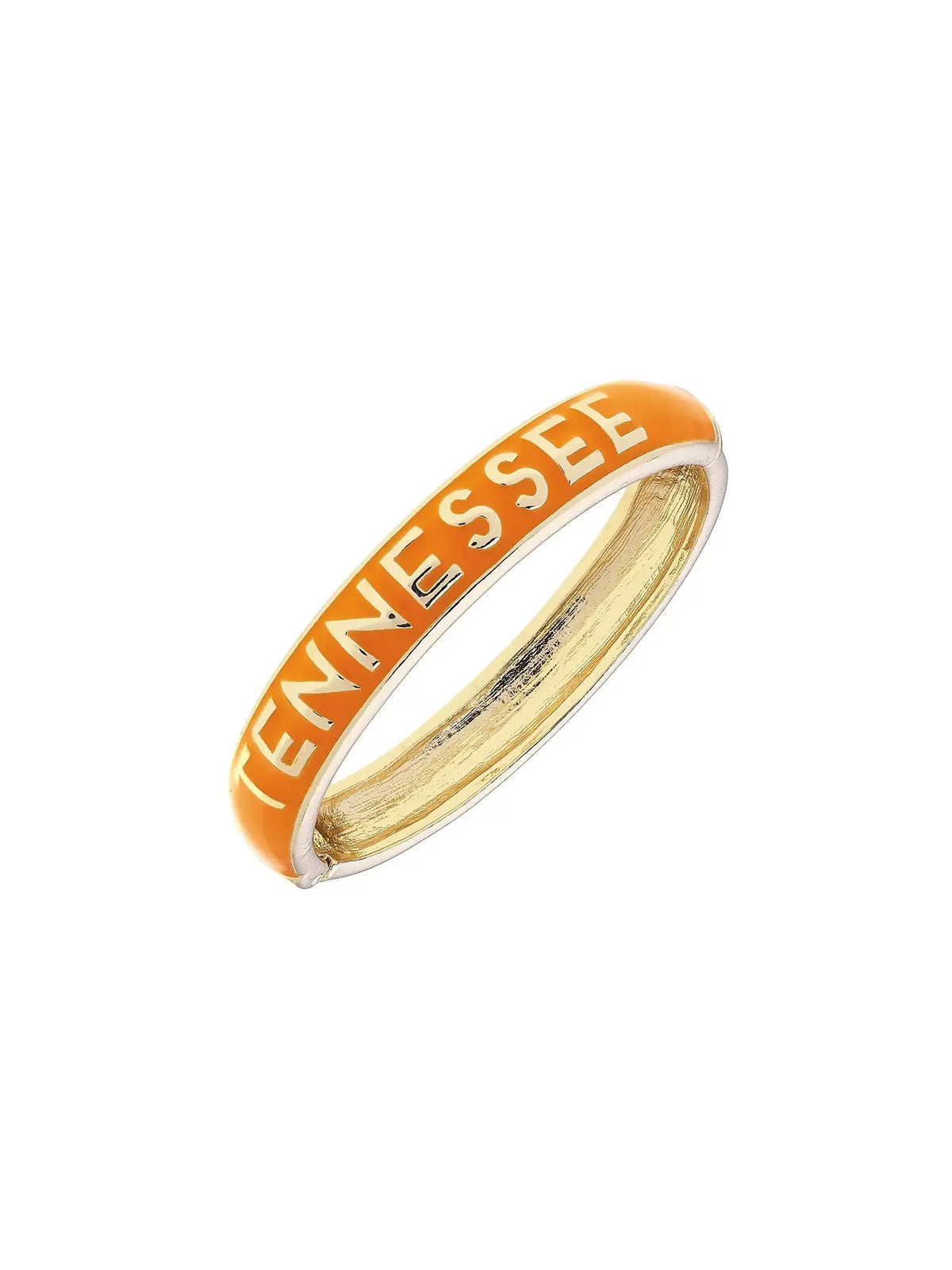 Tennessee Vols Gold & Orange Sculpted Enamel Hinge Bangle