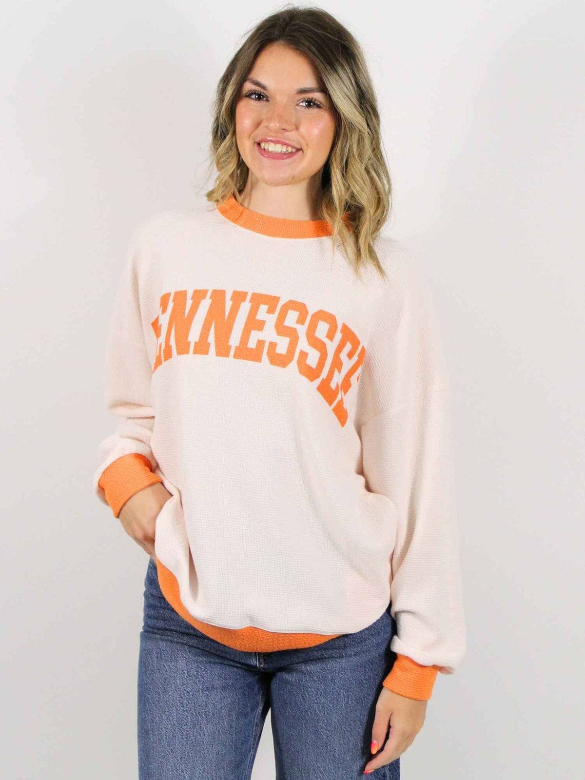 Tennessee Cloudy Ringer Top Cream
