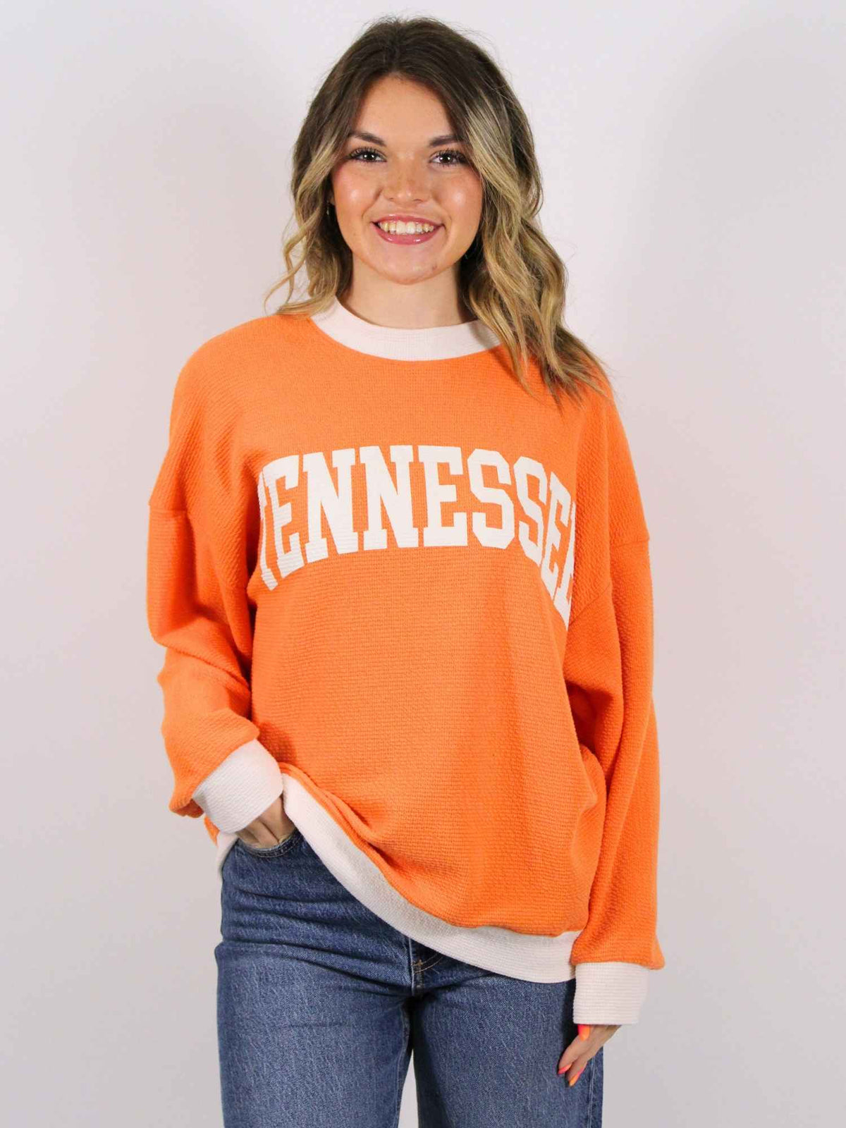 Tennessee Cloudy Ringer Top orange